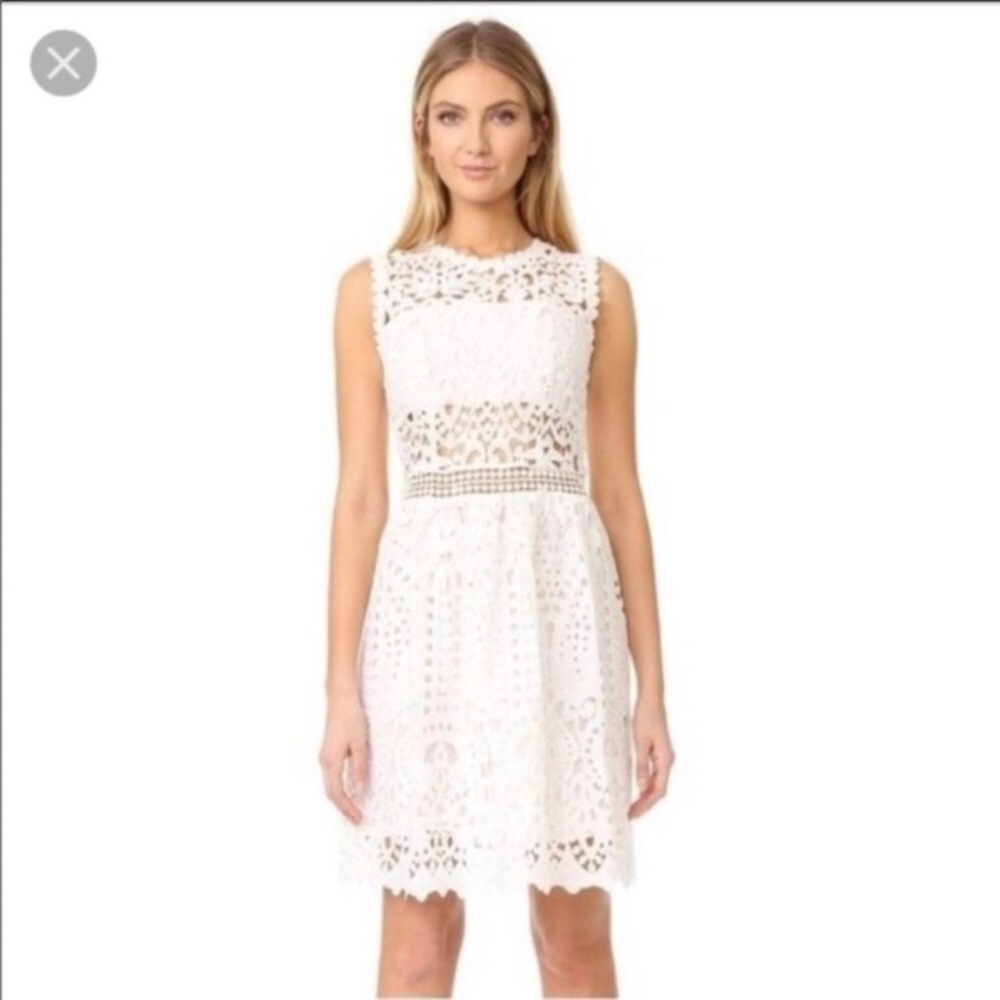 Ministry of Style White Embroidered Eyelet Dress 6